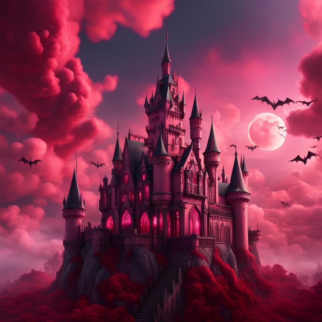 pink gothic castle