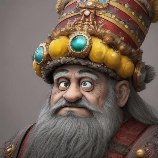 Muppet King in Pop Surrealism Style