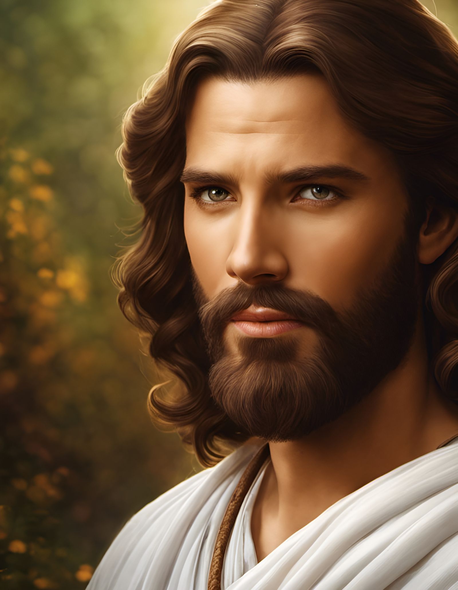 Loving Jesus Portrait with Empathetic Expression