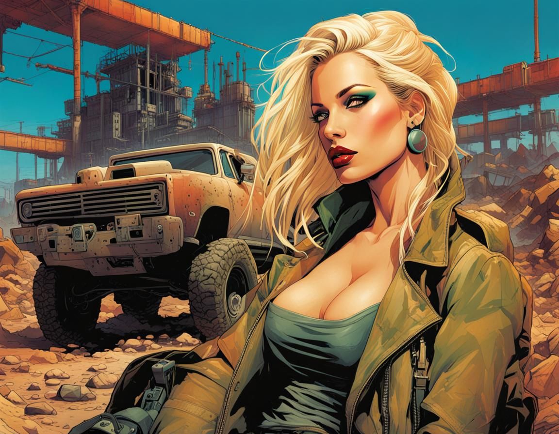 Wargirl in Space Bikini with Energy Sword