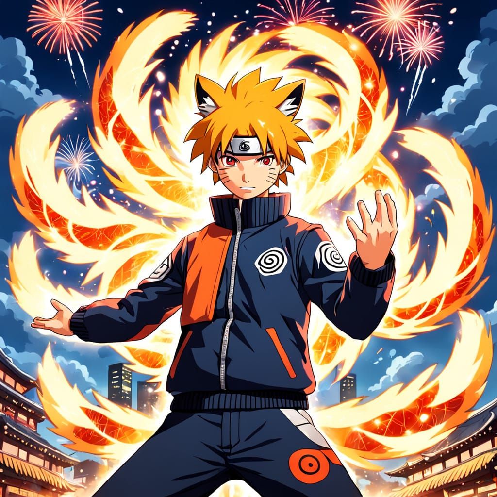 Ninja Fox Celebrates New Year in Fiery Style