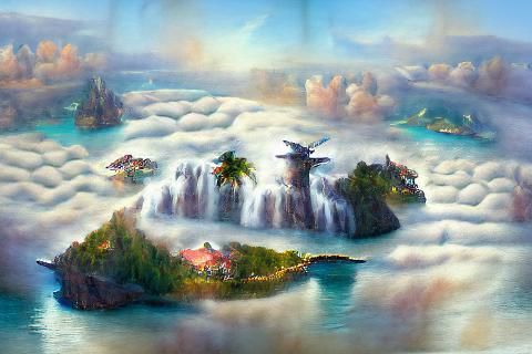 Islands in the ocean
