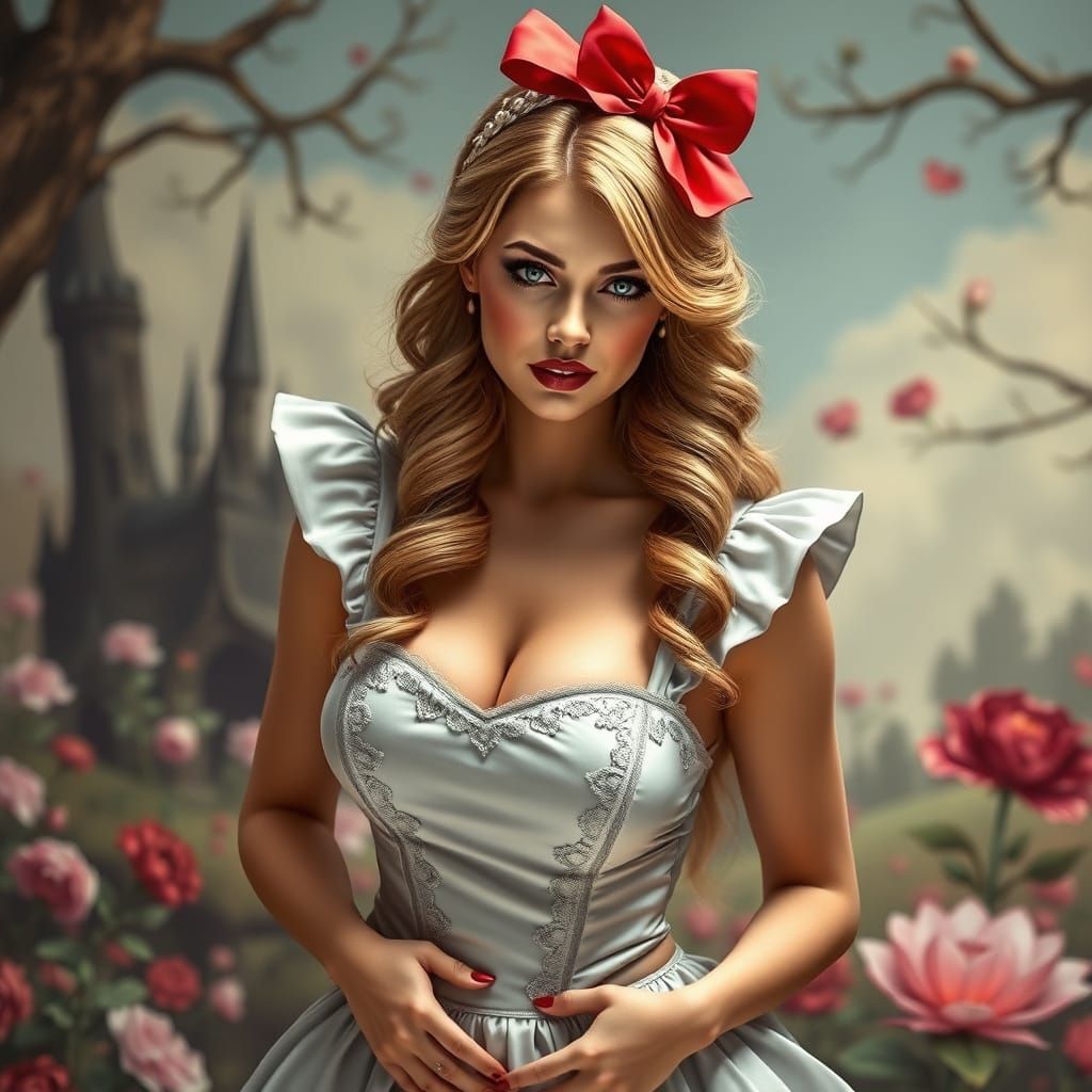 A Curvy Alice Embarks on a Whimsical Wonderland Adventure in...