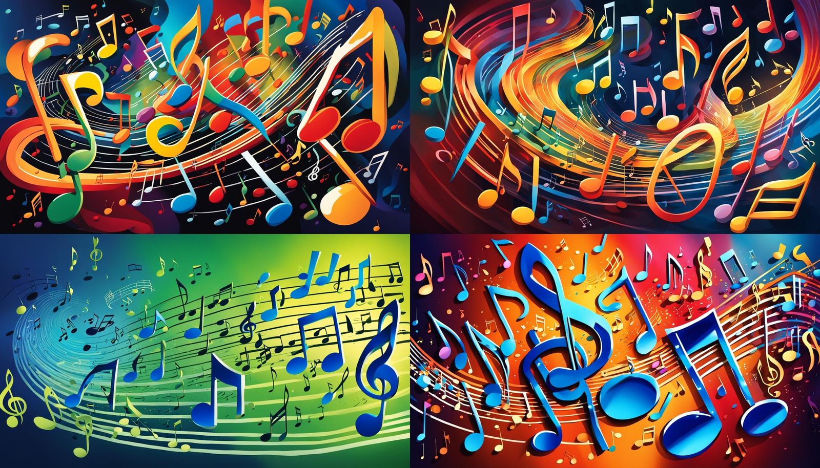 Abstract Musical Notes in Dynamic Composition