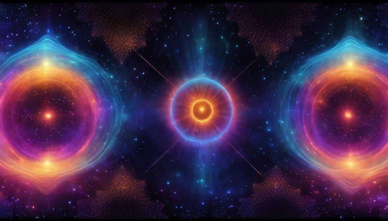 Ethereal Cosmic Beings Sing in Celestial Harmony