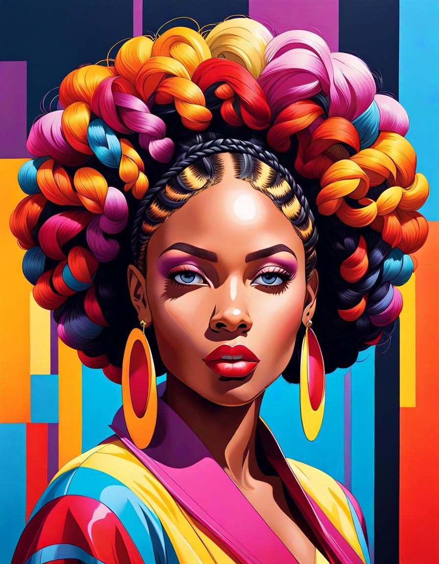 Pop-Art woman portrait