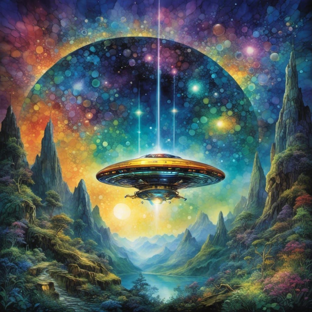 UFO Portrait in Fantasy Art Style