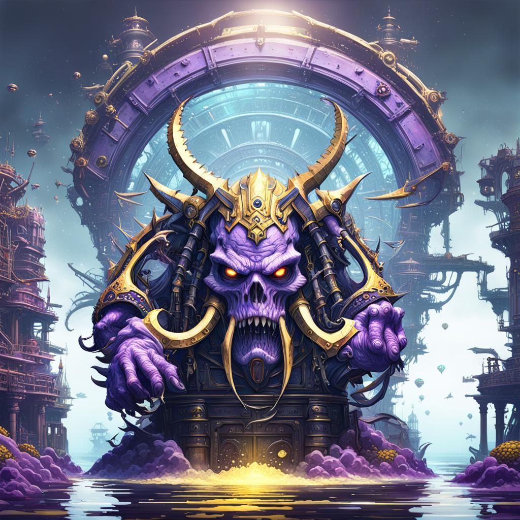 Hydra Monsterpunk in Dark Fantasy Style