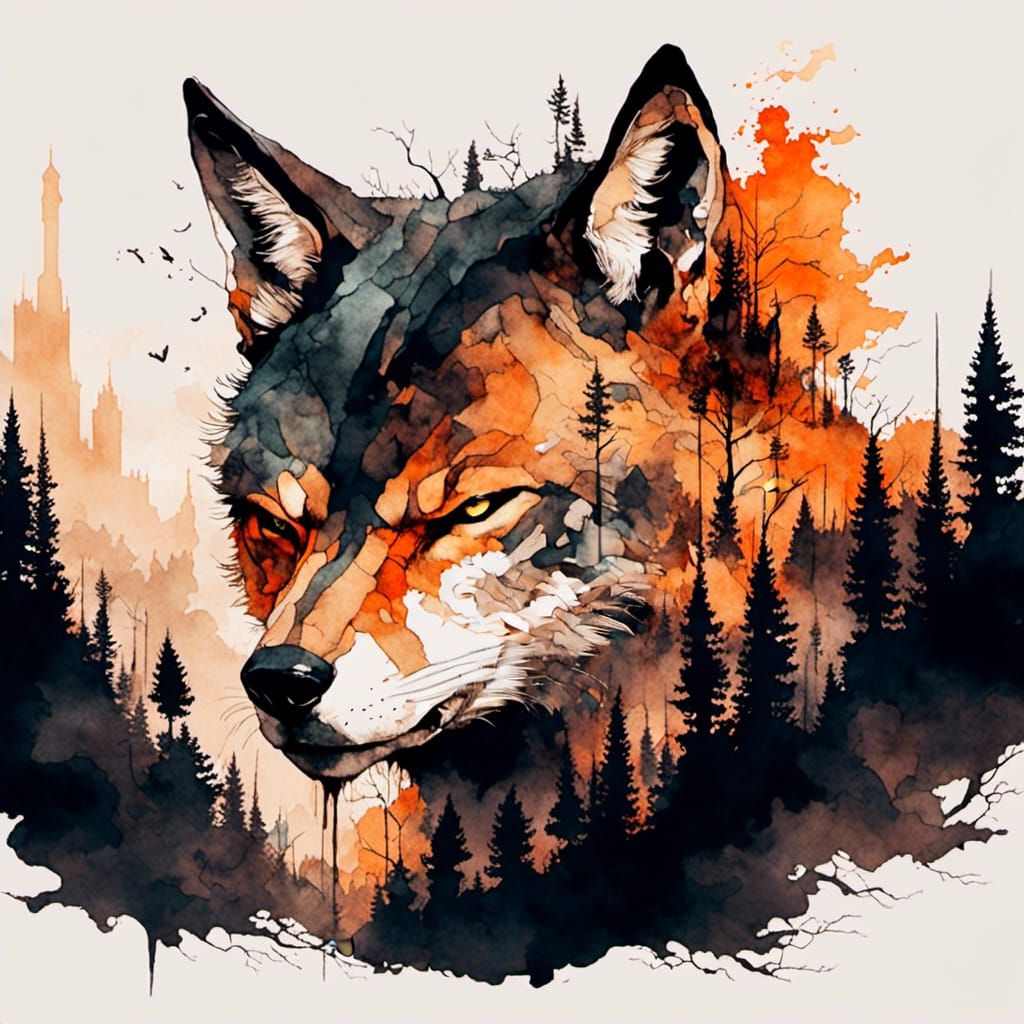 Castlevania Digital Art in Lush Natural Setting