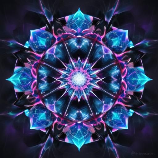 Geometric Abstract Rock Formation in Space