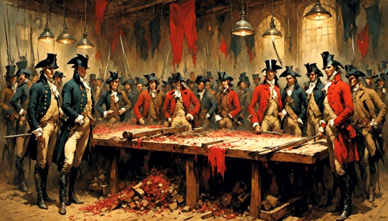 French Revolution: Severed Heads by Guillotine