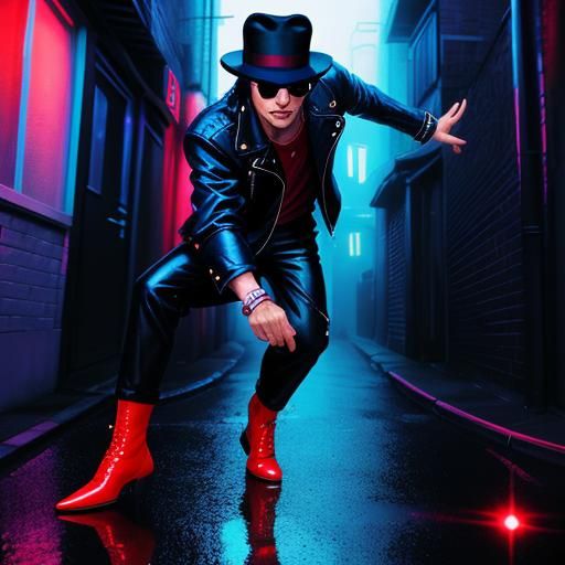 Michael Jackson in Pop Art Style Alleyway