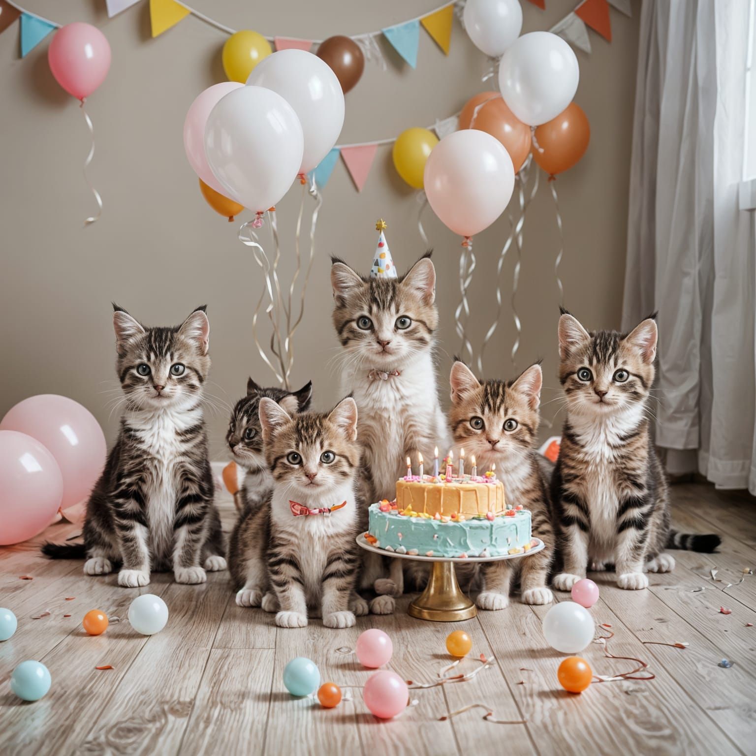 Kittens Throw Birthday Party for Mom