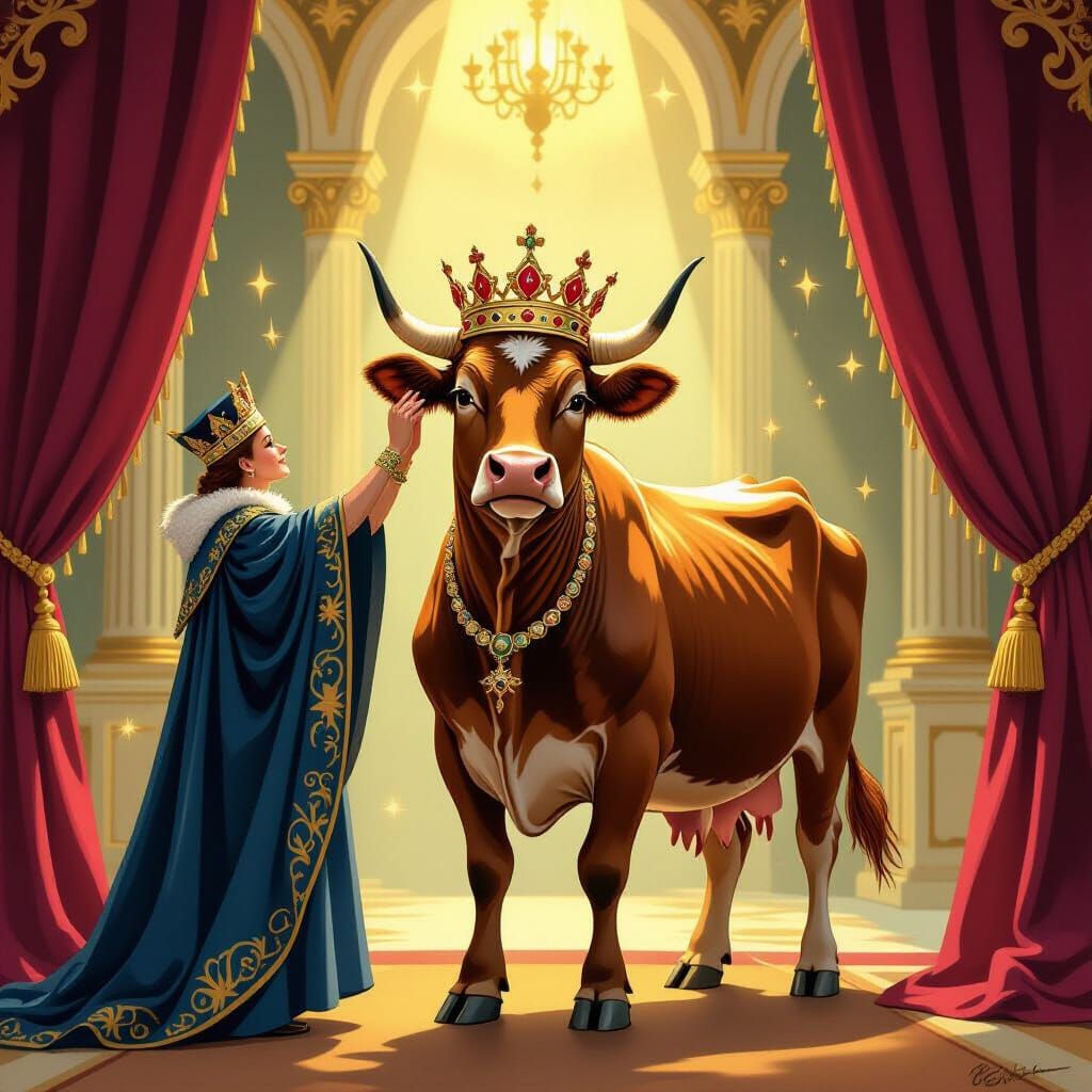 Brown Cow Crowned Queen in Majestic Ceremony