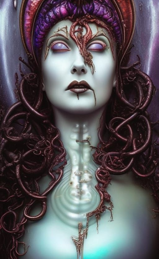 Gothic Sci-Fi Portrait of an Alien Priestess