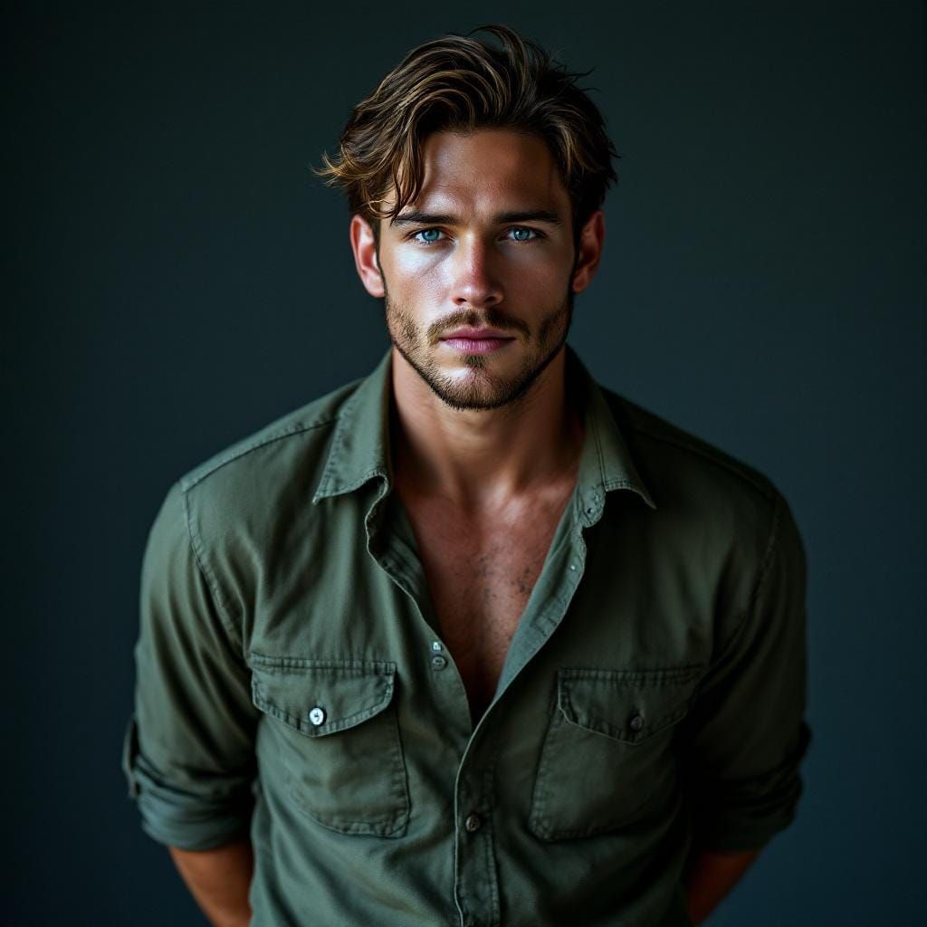 Intimate Portrait of a Young Man in Natural Lighting