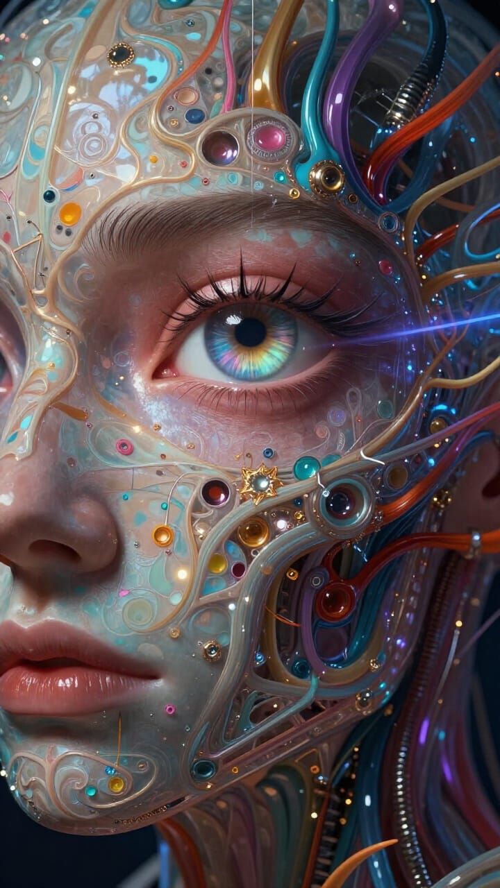 Hyper-Dimensional Mindscape: Intricate Digital Matte Paintin...