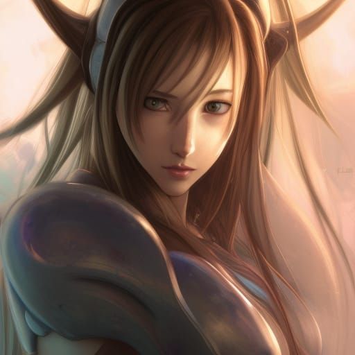 Aerith and Samus Kiss in the Rain