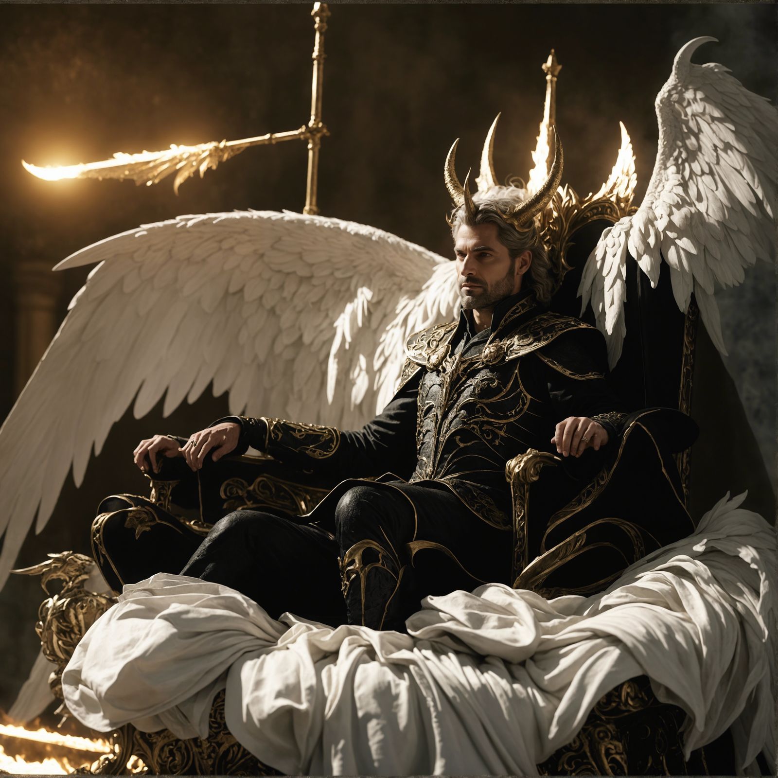 Lucifer on His Throne