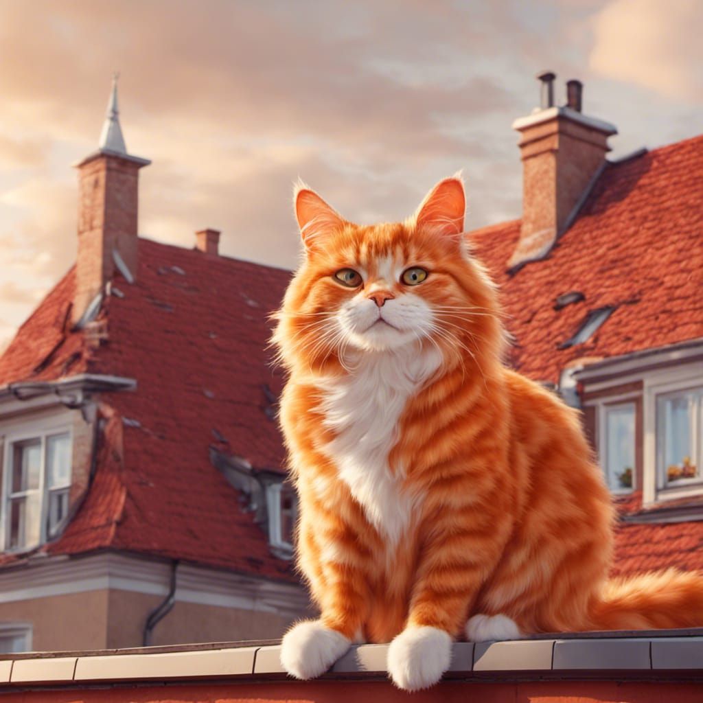 Hero Cat Portrait in Latvian Colors