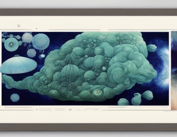 Surreal Submarines in Luminous Mycelium Network