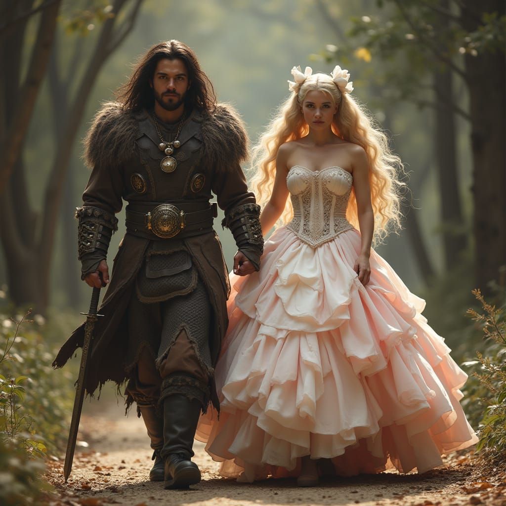 Rogue Warrior and Frilly Bride: Digital Matte Painting