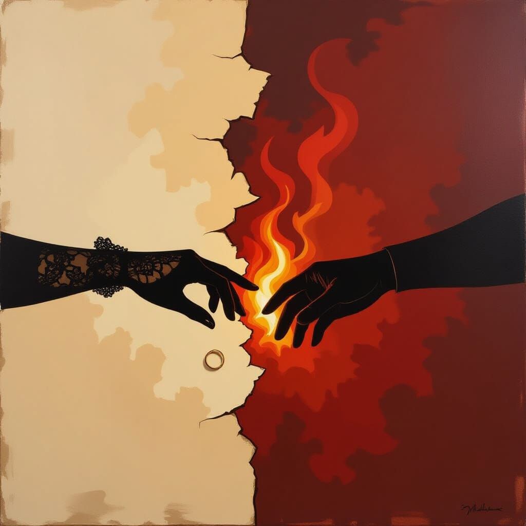 Symbolic Hands in Firelight: A Fractured Romance