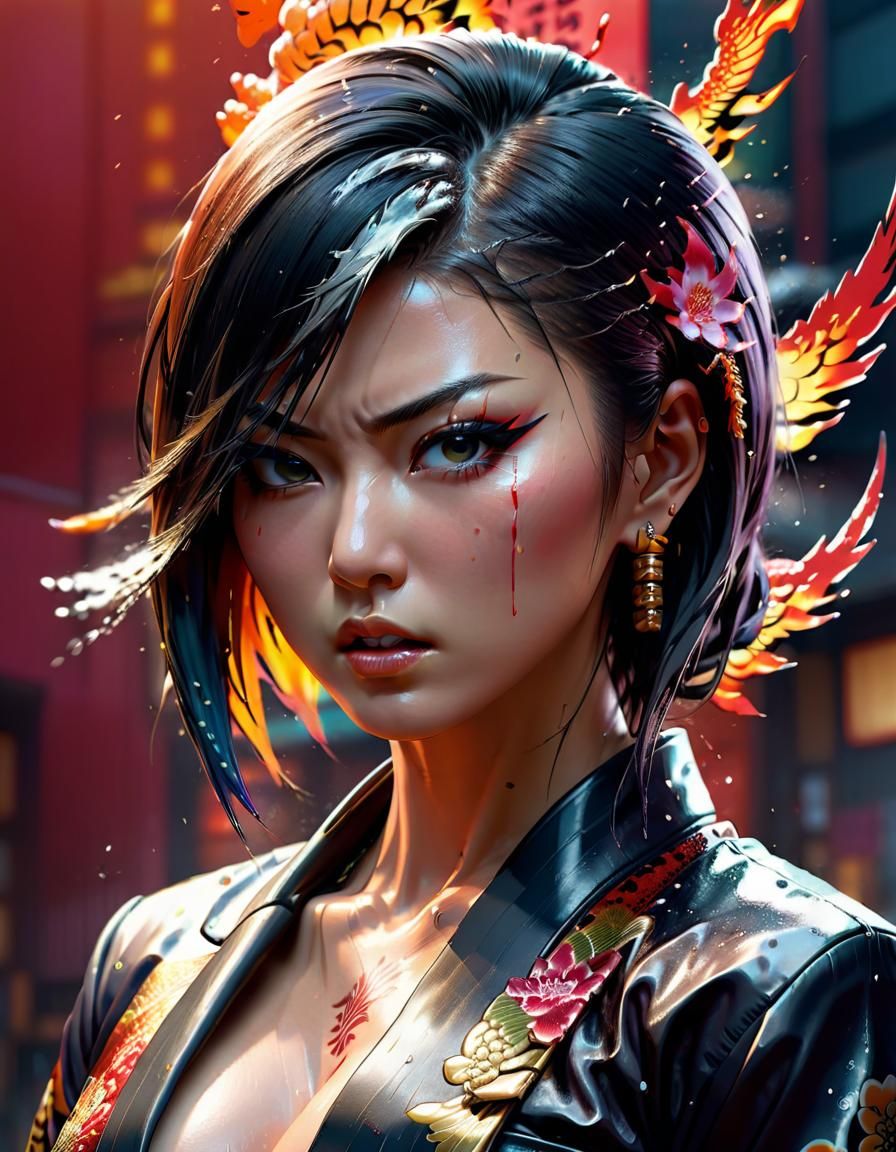 Hyperrealistic Yakuza Boss Portrait