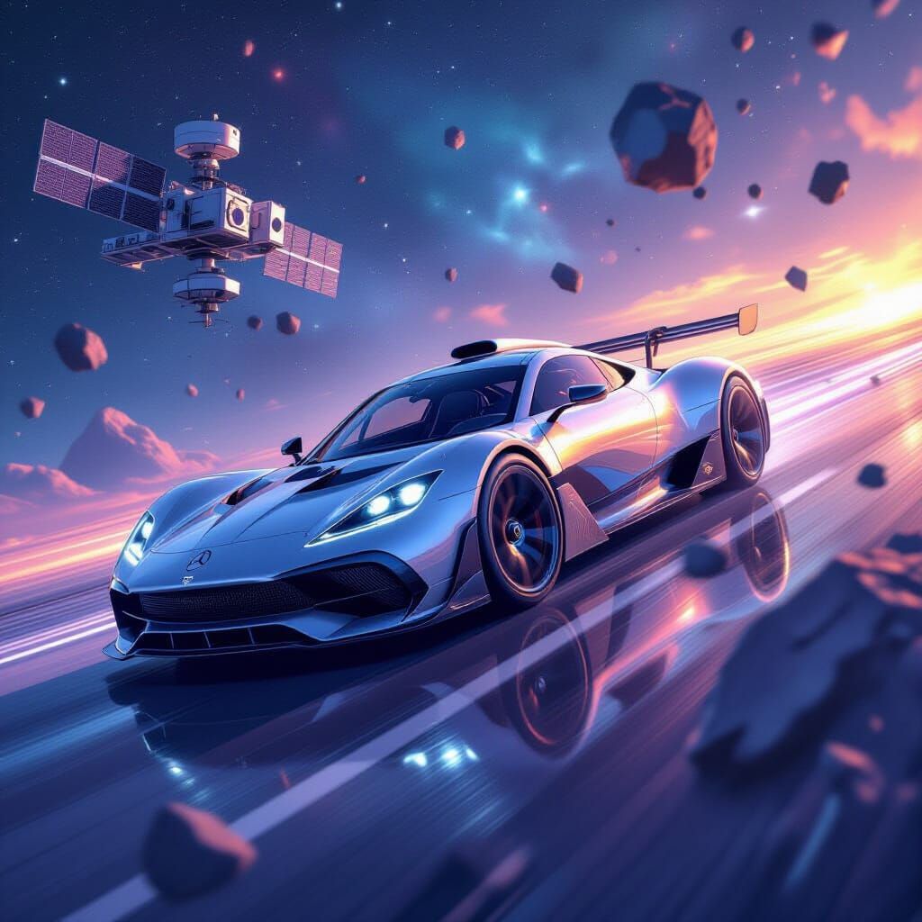 Mercedes AMG ONE Soaring Through the Cosmos