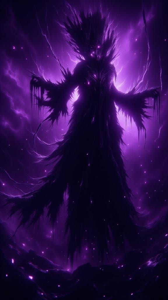 Ominous Purple Horror Background with Women