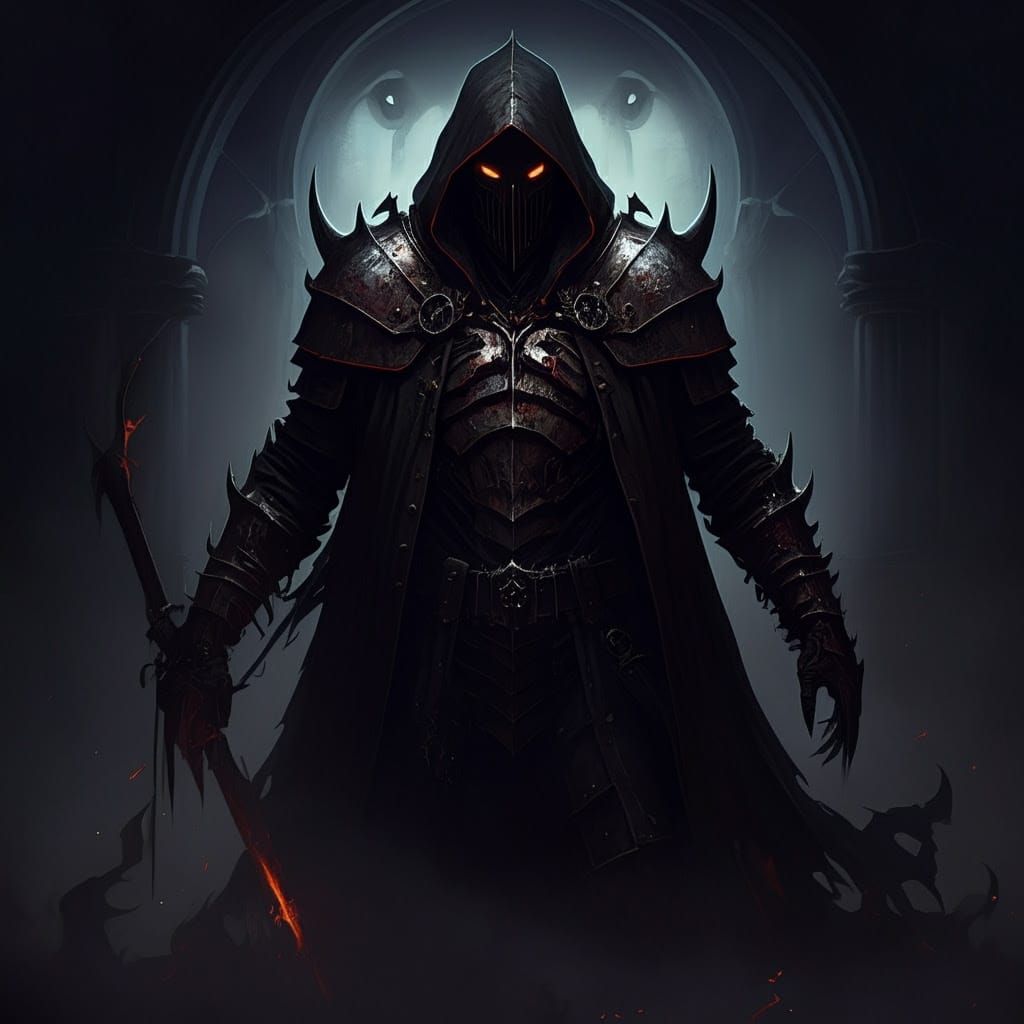 Dark Fantasy Silhouettes in Grimdark Art