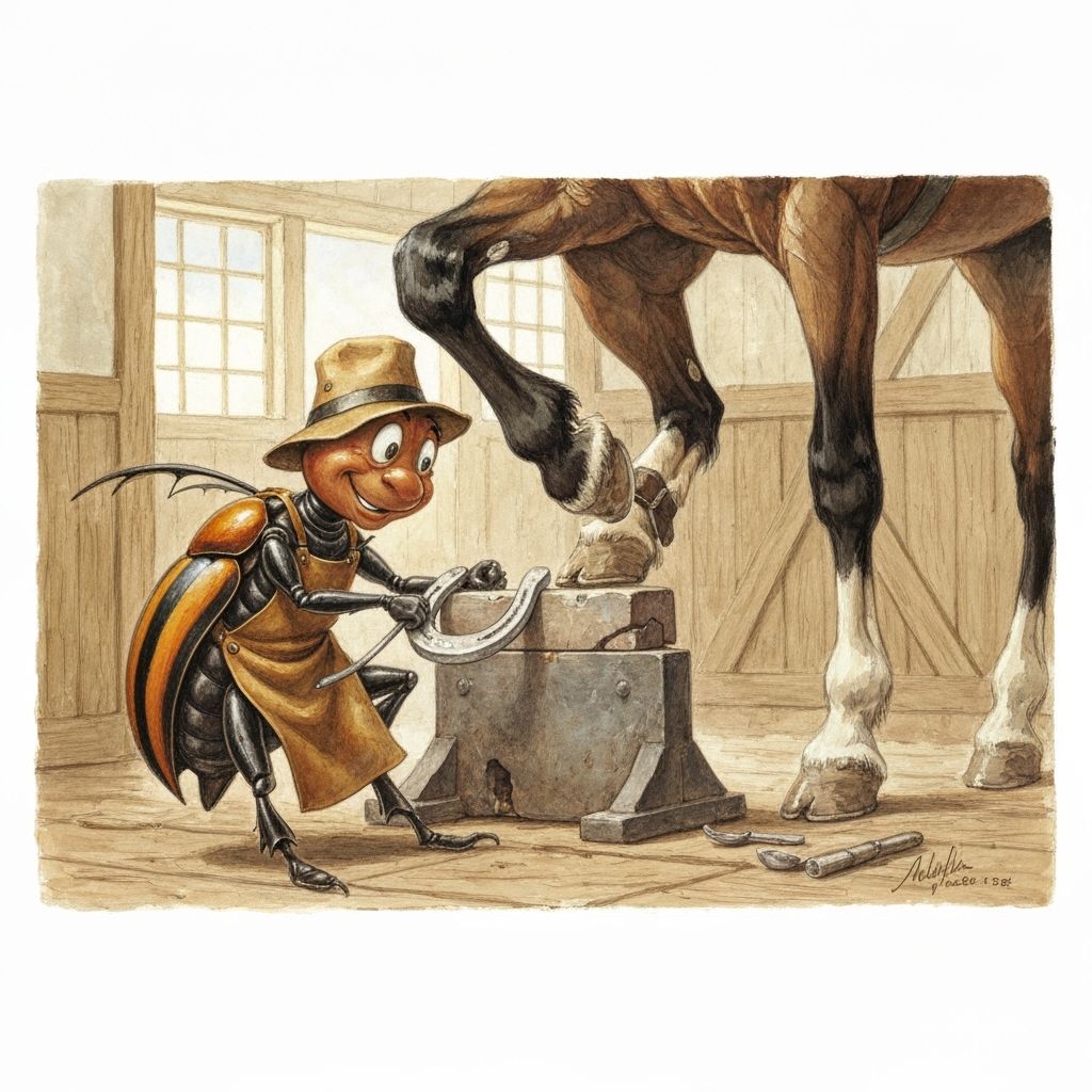 Beetle Farrier in Impressionist Gouache Style