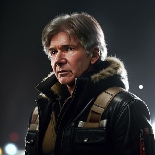 Harrison Ford as Han Solo in Hyperrealism