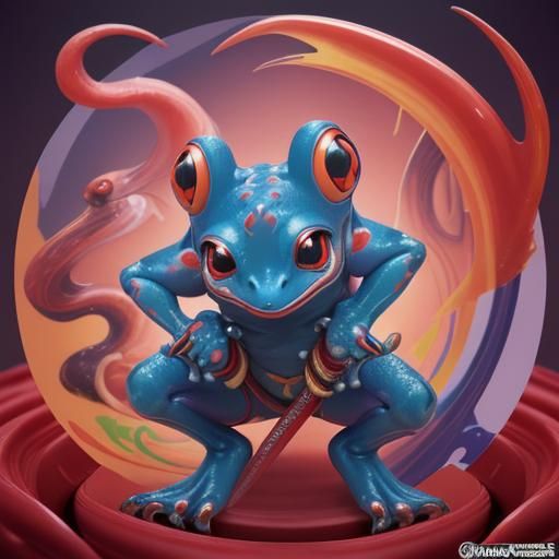 Red Frog Ninja in Candyland Wonderland