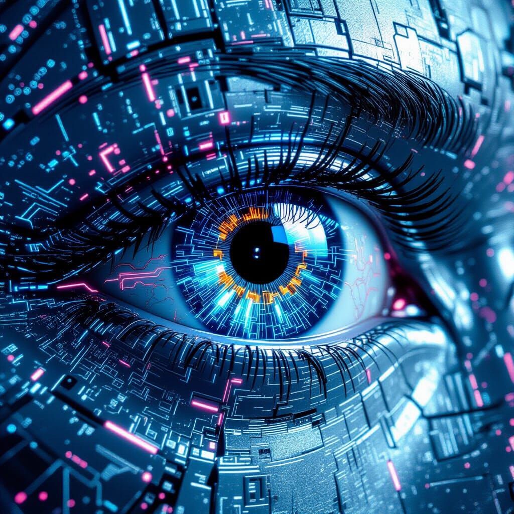 Techno-Organic Phantom Construct with Mechanical Eye in Sci-...