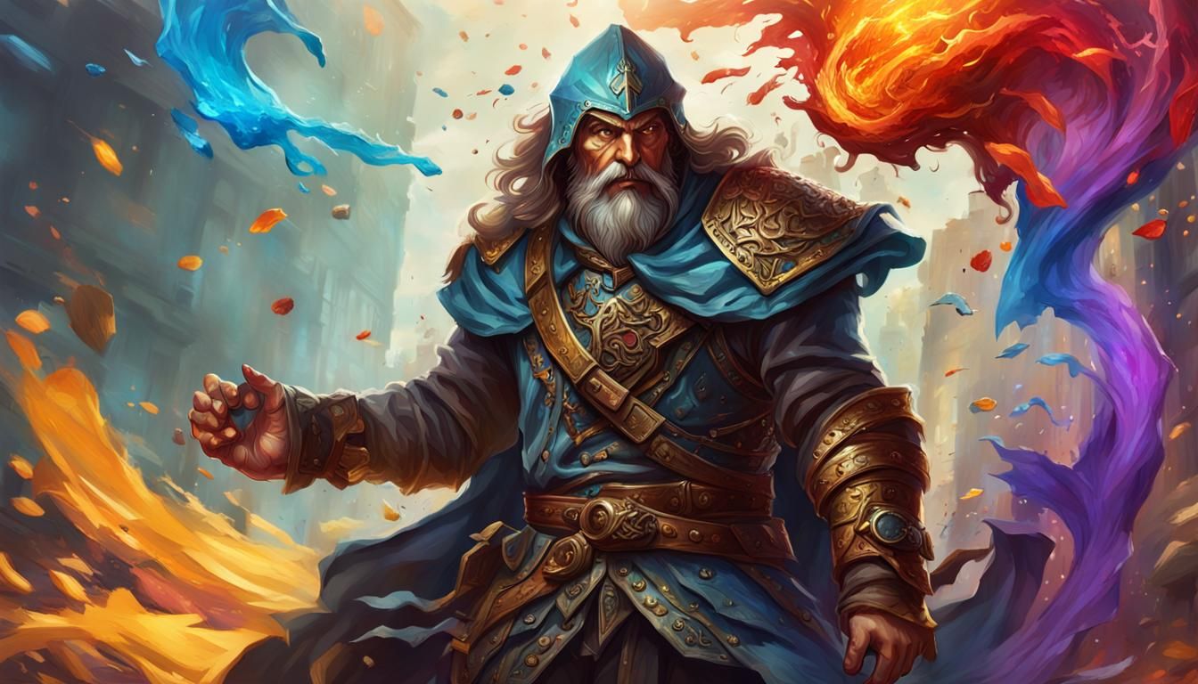 Eldritch Knight Concept Art in Hyperrealistic Style