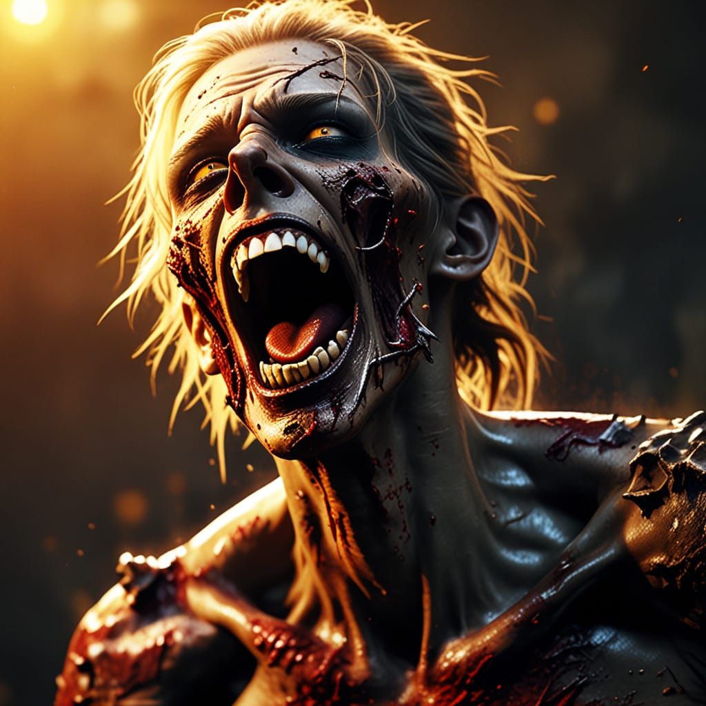 Grunge Style Zombie Singer Concept Art