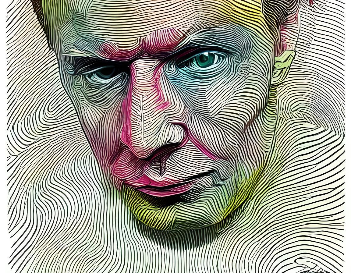 Cross-Contour Line Portrait by Stavros Damos