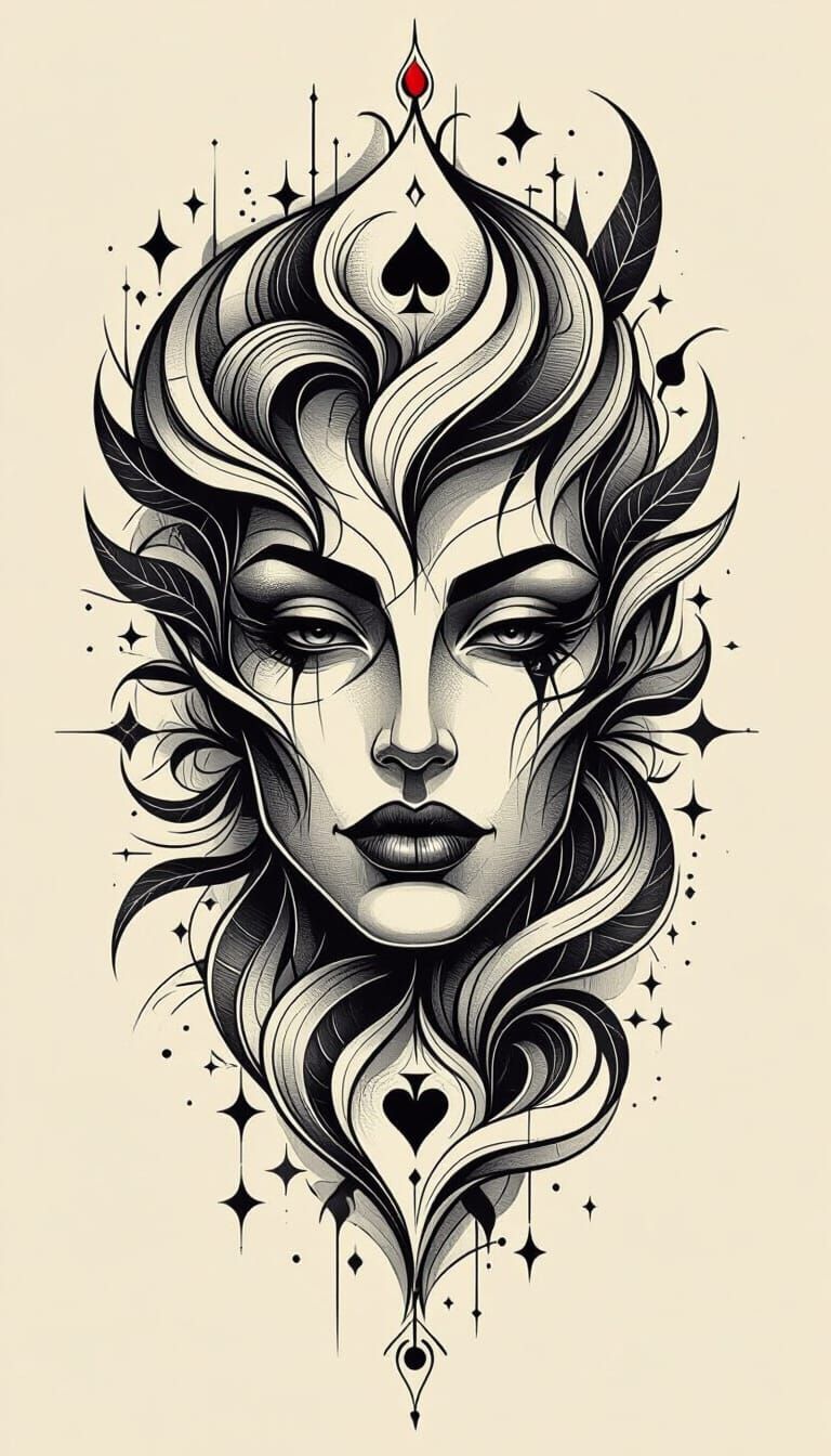 Bold Abstract Tattoo Design for Dark Skin