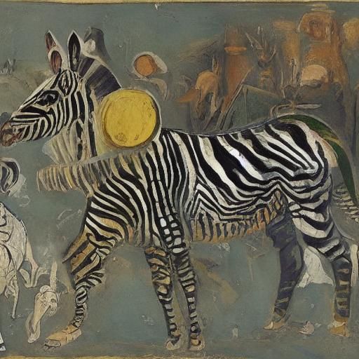 Surreal Zebra Hybrid: A Fantastic Companion Animal