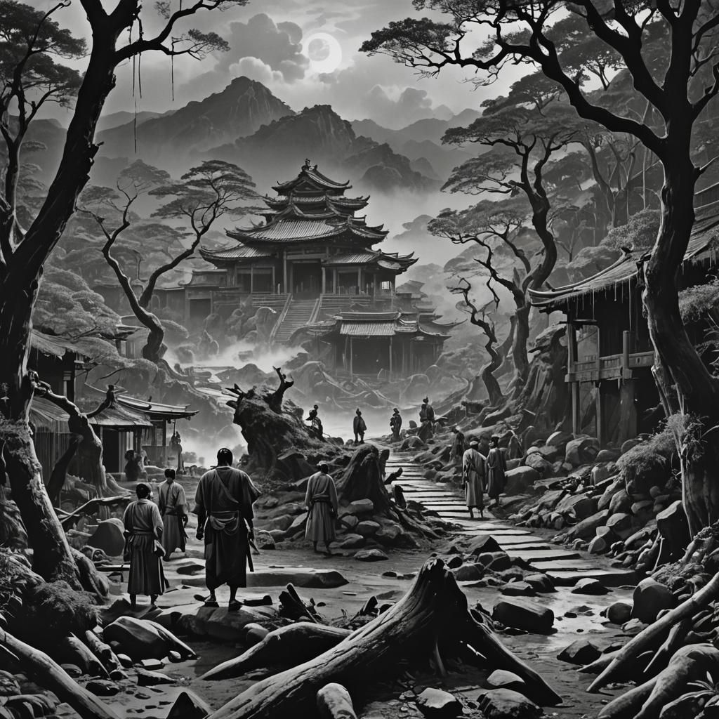 Dramatic Digital Matte Painting Inspired by Rashomon
