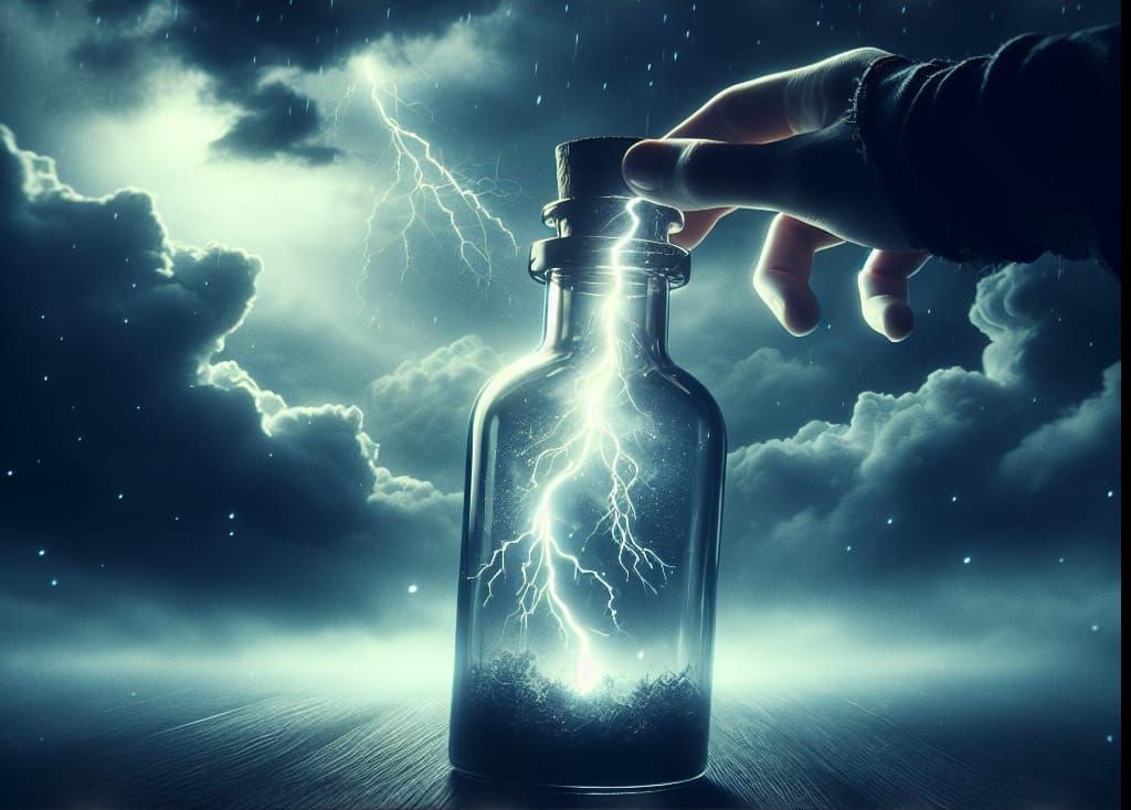 Dramatic Lightning Captured in a Bottle