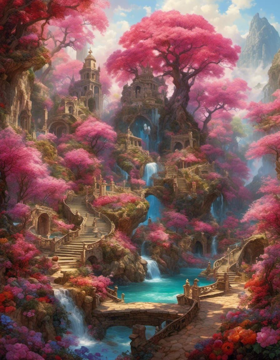 Pink Hyperreal Scene of Loving Words