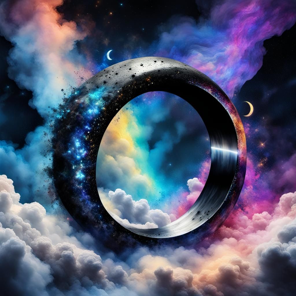 Futuristic Ring: Space Horror in Impressionist Style
