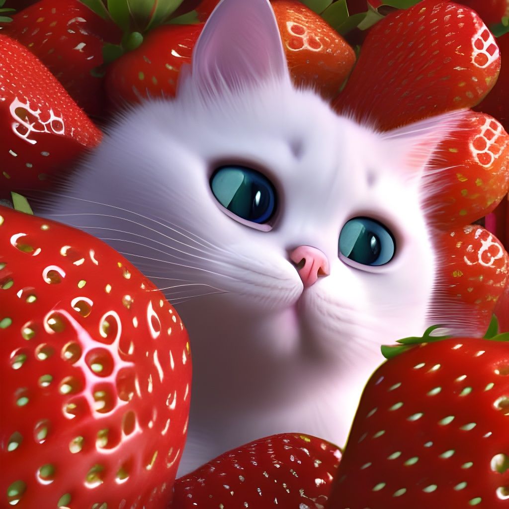 Strawberry cat