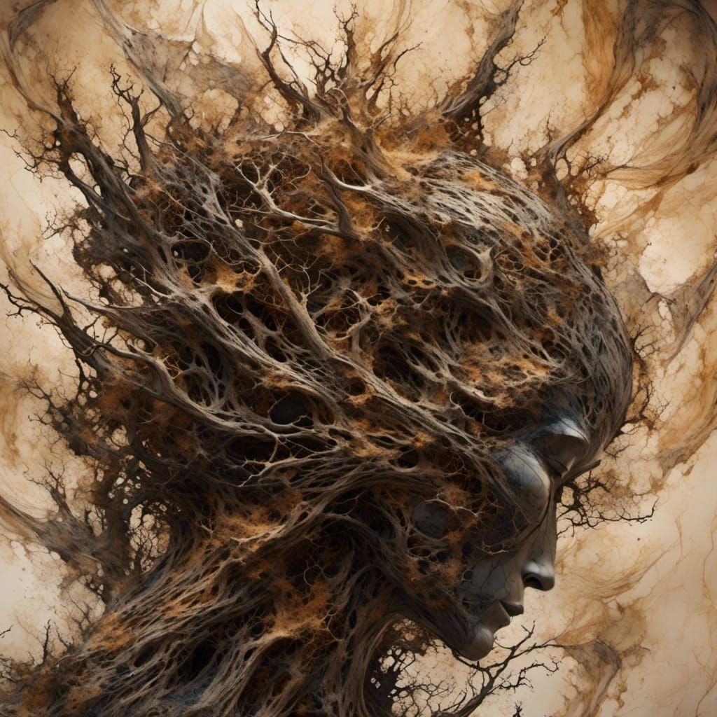 Psychedelic Abstract: Wrinkles in Time Disrupt Nature