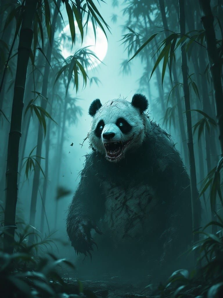 Misty Bamboo Forest Horrors: Rotting Panda Emerges