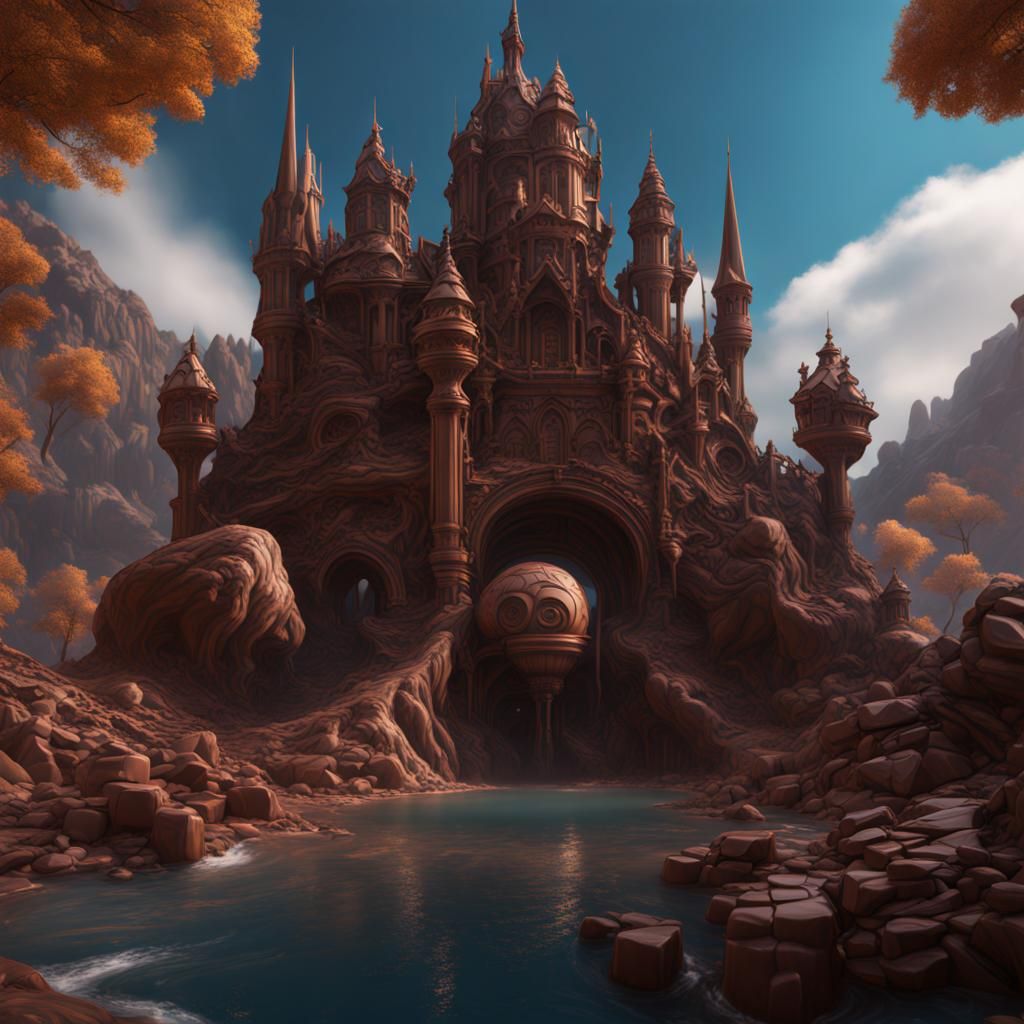 Fantastical Chocolate Concept Art in Deep Color