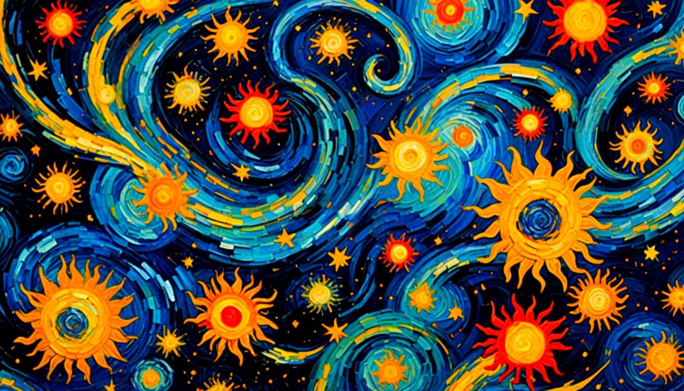 Vibrant Maelstroms Dance Across Infinite Space