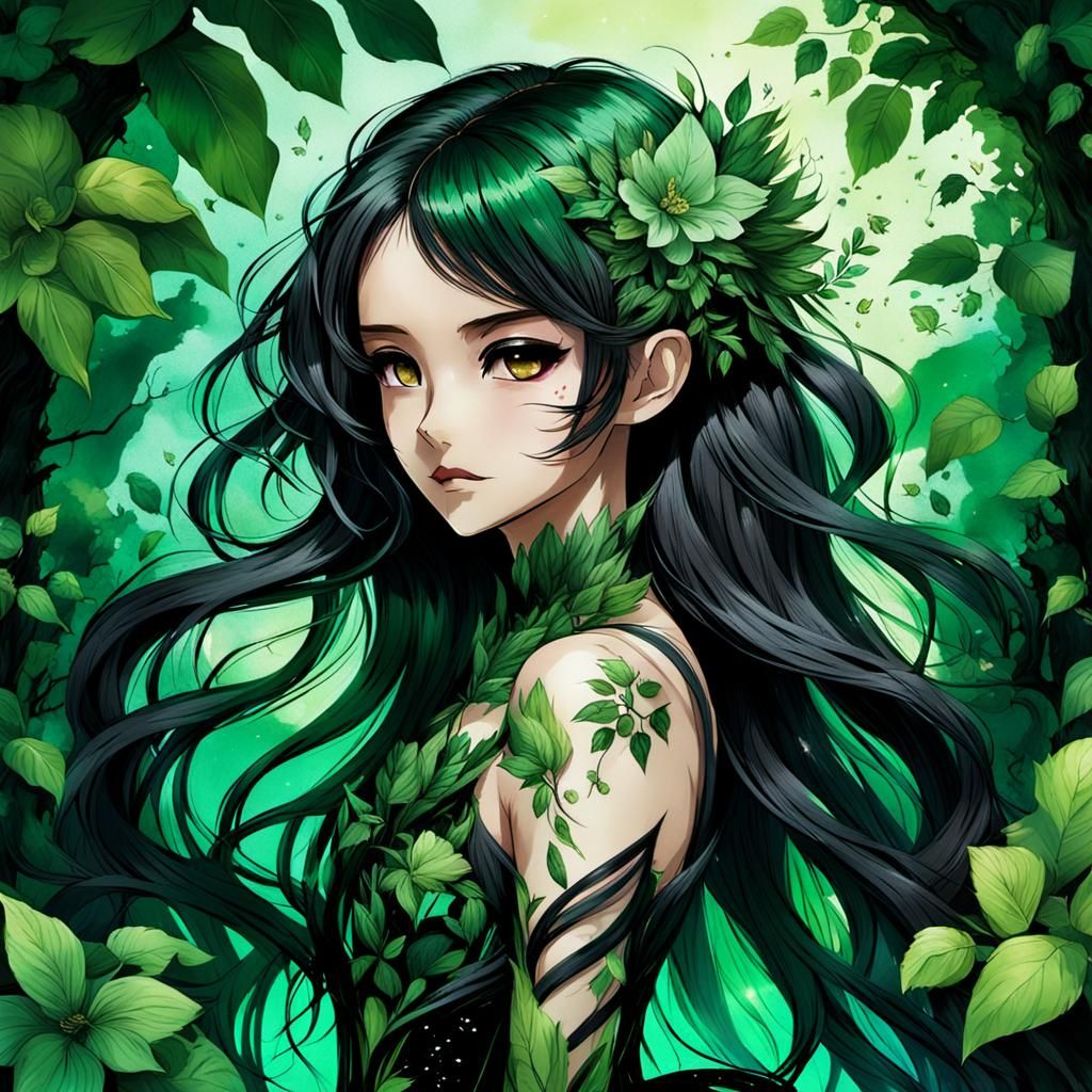 Black Swan Princess in Anime Realism Style